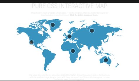 Pure CSS Interactive Map by Michael Mroz World Map Wall Decal, Map Wall Decal, World Map Decal, Map Decal, World Map Poster, Map Of The World, Satellite Image, World Map Wall, Map Vector