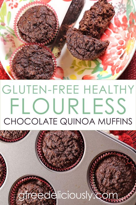 Chocolate Quinoa Muffins, Flax Muffins Gluten Free, Quinoa Muffins Healthy, Quinoa Muffins Breakfast, Quinoa Cookie Recipes, Black Quinoa Recipes, Quinoa Flour Muffins, Quinoa Flour Cookies, Quinoa Dessert