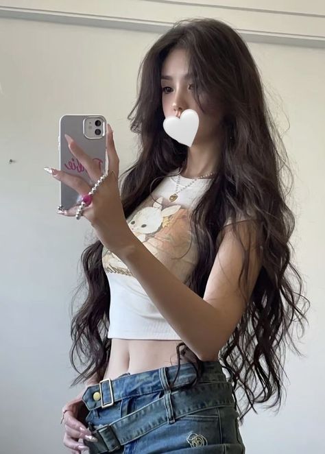 Hair Inspiration Long, Peinados Fáciles Para Cabello Corto, Hair Long, Dream Hair, Aesthetic Hair, Pretty Hairstyles, Wavy Hair, Hair Looks, Hair Goals