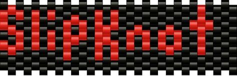 slipknot bead pattern kandi cuff bracelet Kandi Cuff Patterns, Diy Kandi Bracelets, Miyuki Beads Pattern, Pony Bead Bracelets, Seed Bead Projects, Diy Kandi, Kandi Cuff, Pony Bead Patterns, Cuff Design