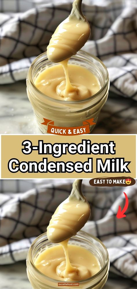 Unsweetened Condensed Milk Recipe, Sweet Condensed Milk Recipe Ideas, Homemade Condensed Milk Recipes, Home Made Condensed Milk Recipes, Homemade Sweetened Condensed Milk Recipe, Diy Condensed Milk, Condensed Milk Recipes Easy, Sugar Free Condensed Milk, Condensed Milk Recipes Desserts