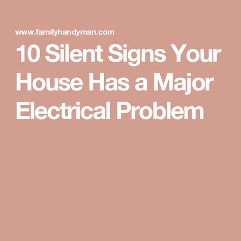 10 Silent Signs Your House Has a Major Electrical Problem Breaker Box, Electrical Problems, House Wiring, Flickering Lights, Electrical Work, Electrical Energy, Electrical Cord, Electrical Safety, Duct Work