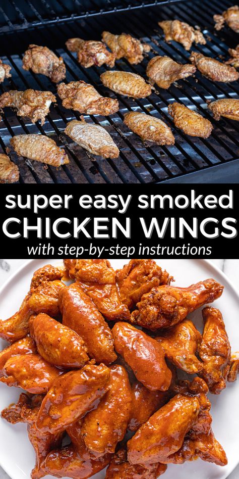 This smoked chicken wing recipe is the best because it combines the perfect balance of flavor and texture. It's super simple to throw together and the wings will come out perfectly every single time! Smoked Chicken Wings Recipe, Rigatoni Bolognese, Paleo Bbq Sauce, Ravioli Soup, California Burrito, Smoked Wings, Smoked Chicken Wings, Chicken Wings Recipe, Feta Recipes