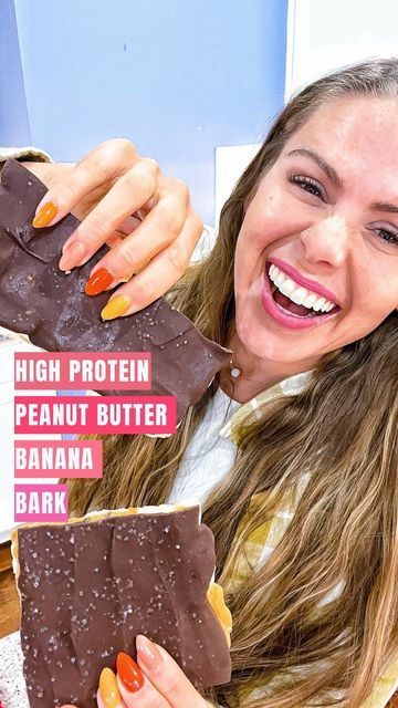 High Protein Banana Bark, Protein Chocolate Bark, Banana Peanut Butter Chocolate Bark, Protein Bark, Peanut Butter Chocolate Bark, Peanut Butter Bark, High Protein Peanut Butter, Banana Bark, High Protein Cookies