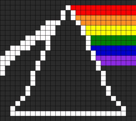 Pink Floyd Poster Perler Bead Pattern / Bead Sprite Pink Floyd Perler Beads, Pink Floyd Alpha Pattern, Beads Business, Pink Floyd Poster, Graph Crochet, Perler Art, Acoustic Panel, Pattern Maker, Kandi Patterns