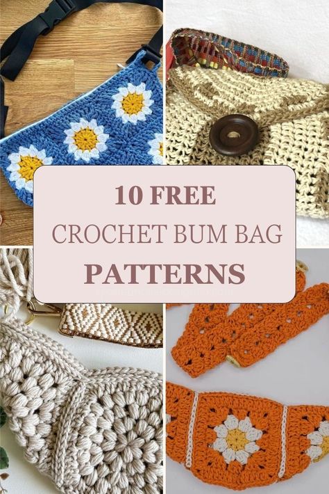 10 Free Crochet Bum Bag Patterns - Spotted Horse Design Co. Bum Bag Pattern Free, Crochet Bum Bag, Bum Bag Pattern, Crochet Fanny Pack, Spotted Horse, Fanny Pack Pattern, Crochet Belt, Crossbody Bag Pattern, Crochet Winter Hats