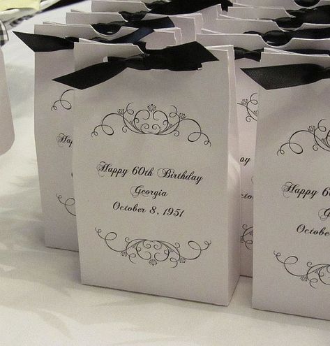 Cute 60th Birthday Party Favors: Cute 60th Birthday Party Favors 60th Birthday Favors, 60th Bday Ideas, Adult Birthday Favors, 60th Birthday Ideas For Mom, 60th Birthday Party Ideas, Surprise 60th, 75th Birthday Parties, Moms 60th, 60th Birthday Ideas