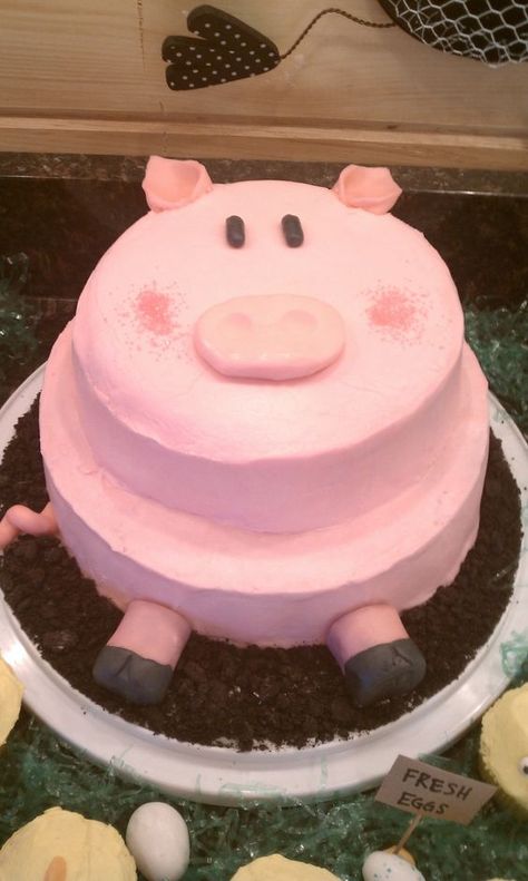 Pig Cake Ideas, Pig Party Ideas, Piggy Birthday Party, Pig Roast Party, Piggy Birthday, Piggy Party, Pig Cakes, Piggy Cake, Deco Cupcake