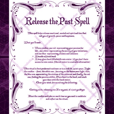 Release The Past Spell, Witches Spells, Release The Past, Spell Books, Magic Quotes, Candle Magick, Witchcraft Spell Books, Book Of Shadow, Passion For Life