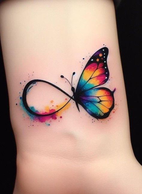 Colorful Butterfly Tattoo, Beach Breakfast, Nature Nails, Breakfast Birthday, Purple Tattoos, Unique Tattoo Ideas, Rainbow Tattoos, Cool Wrist Tattoos, Cute Hand Tattoos