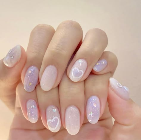 Simple Purple Nails, Classy Acrylic, Fake Nails Designs, Asian Nails, Cute Simple Nails, Lavender Nails, Blush Nails, Cute Gel Nails, Short Nail