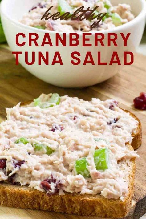 Cranberry Tuna Salad Recipe, Classic Tuna Salad, Healthy Tuna Salad, Tuna Mayo, Healthy Foods To Make, Tuna Salad Sandwich, Healthy Tuna, Pecan Salad, Cranberry Salad