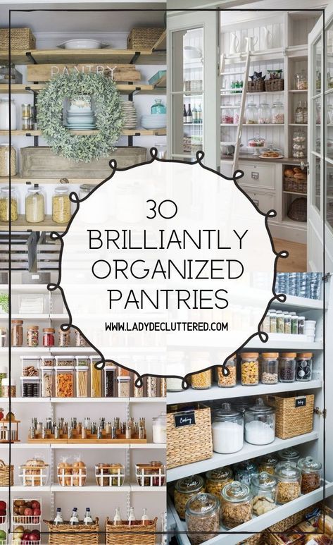 We take a quick peek at our messy pantries and feel there is no way we would ever get our pantry that perfect.  If we can’t maintain the heap of chips bags and canned goods, how on earth will be we ever be able to maintain perfectly organized pantries?  Well, it’s actually easier than you may think... #ladydecluttered#pantryorganization#kitchenorganization#howtogetorganized Organized Pantries, Deep Pantry Organization, Chips Bags, Pantry List, Deep Pantry, Lady Decluttered, Pantry Inspiration, Small Pantry Organization, Organized Pantry