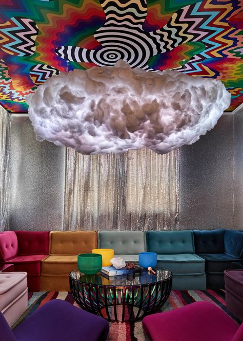 Demi Lovato House, Shroom Room, Trippy Room, Lily Wallpaper, Kitchen Cabinets And Countertops, Rainbow Room, Celebrity Homes, Eero Saarinen, Cabinets And Countertops