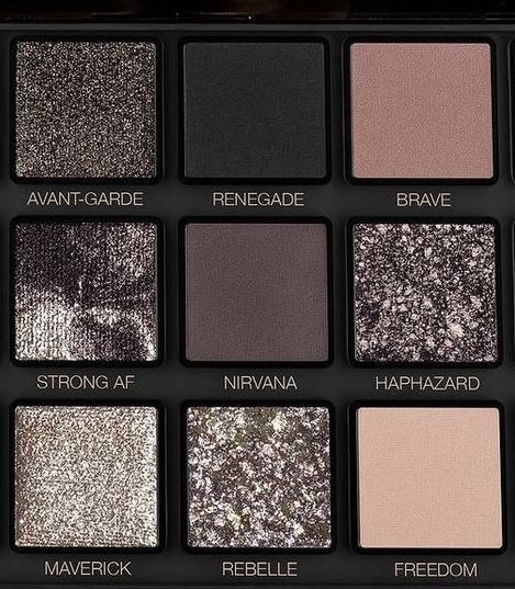 Huda Beauty Pretty Grunge Palette on Amazon My Eyeshadow Pallet, Huda Icy Palette, Huda Beauty Pretty Grunge Palette, Make Up Palettes, Makeup Playlist Cover, Aesthetic Makeup Palette, Makeup Palette Aesthetic, Makeup Playlist, Dark Eyeshadow Palette