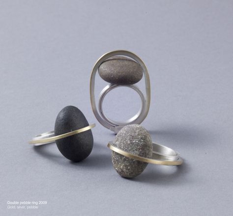 millie behrens Contemporary Rings, Pebble Ring, Rock Jewelry, Contemporary Jewellery, Bijoux Diy, Contemporary Jewelry, A Rock, Accessories Jewelry, Modern Jewelry