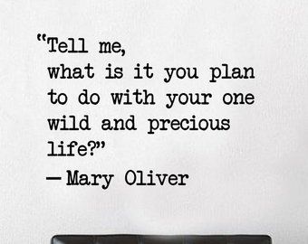 Wild And Precious Life Tattoo, One Wild And Precious Life, Wild And Precious Life, Mary Oliver Quotes, Mary Oliver, Done With You, Life Tattoos, Positive Affirmations, Tell Me