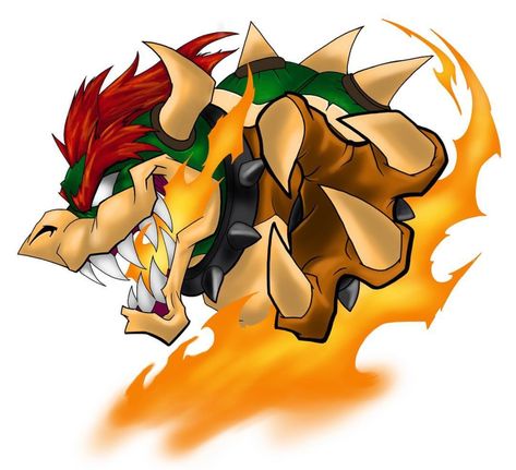 Mario Bowser Fanart, Cool Mario Drawings, Super Mario Art Drawing, Bowser Tattoo Ideas, Super Mario Bros Drawing, Mario Art Drawing, Mario Bros Drawing, Mario Kart Art, Bowser Tattoo