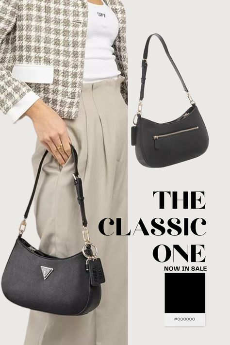 Discover the perfect companion for any occasion – the GUESS Noelle Top Zip Shoulder Bag! With a distinctive top zipper, stylish shoulder chain, and the iconic GUESS logo, this handbag embodies timeless class. This bag seamlessly combines style and functionality to keep your essentials organized. Perfect for the office, on the go, or special occasions! 🛍️💼 #GUESSFashion #HandbagEssentials ✨ Guess Noelle Bag, Office On The Go, Guess Fashion, Guess Shoulder Bag, Guess Logo, Handbag Essentials, Mini Top, Classic Handbags, Shoulder Chain