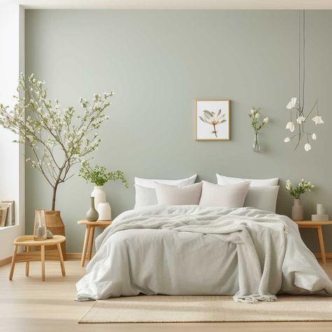 3+ Unique Green Paint Ideas for a Soothing Bedroom Space • 333+ Images • [ArtFacade] Green Paint Bedroom Ideas, Green Paint Bedroom, Green Paint Ideas, Paint Bedroom Ideas, Light Green Rooms, Green Bedroom Paint, Light Green Bedrooms, Mint Green Bedroom, Green Bedroom Walls