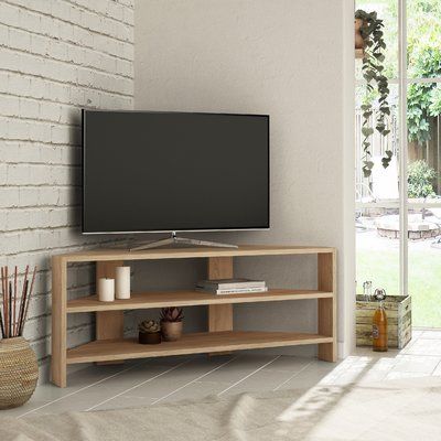 Corner Entertainment Unit, Modern Corner Tv Stand, Tv Angle, Tv Unit Design Modern Living, Tv Corner, Corner Tv Cabinets, Tv Unit Design Modern, Corner Tv Unit, Under Tv