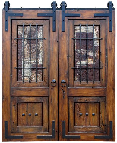 Barn Sliding Doors, Louvered Interior Doors, Mexican Doors, Metal Doors Exterior, Wood Screen Door, Double Sliding Barn Doors, Wooden Sliding Doors, House Shutters, Rustic Barn Door