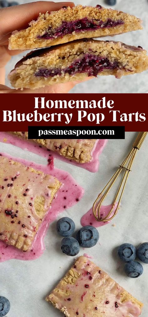 Everything you love about the famous American breakfast, without everything you don’t.  These homemade blueberry pop tarts provide the perfect sweet filling and flaky crust without refined sugar, gluten, or harmful additives. Finally a pop tart you can feel good about serving! Diy Pop Tarts Recipes, Diy Pop Tarts, Home Made Pop Tarts, Healthy Pop Tarts, Homemade Poptart, Blueberry Pop Tarts, Homemade Poptarts, Poptart Recipe, Diy Pop