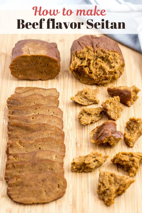 Easy Seitan Recipe, How To Make Seitan, Seitan Recipe, Homemade Seitan, Vegan Seitan, Vegan Meat Recipe, Vegetarian Stir Fry, Seitan Recipes, Vegan Worcestershire Sauce