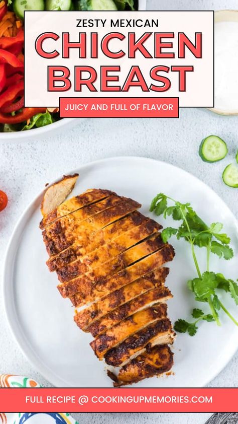 This Mexican Chicken Breast is packed with bold flavors and perfect for a quick weeknight dinner! Seasoned with a zesty blend of spices and seared to perfection, it’s a versatile dish that pairs perfectly with rice, veggies, or in tacos. Simple to make, delicious, and full of vibrant Mexican flavors, it’s a family-friendly meal that’s ready in under 30 minutes! Chicken Breast Mexican Recipes, Mexican Chicken Breast Recipes, Tender Baked Chicken Breast, Chicken Breast Easy, Mexican Chicken Breast, Tender Baked Chicken, Mexican Flavors, Mexican Chicken Recipes, Easy Chicken Breast