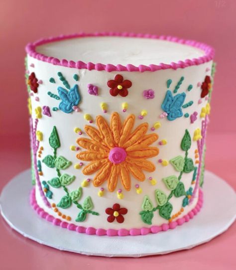 Mexican Fiesta Cake, Pictures Of Cakes, Toddler Birthday Cakes, Fruit Cake Design, Graduation Party Desserts, Fiesta Cake, Mexican Party Decorations, 20th Birthday Party, Mexican Birthday