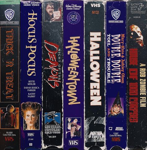 Halloween Movies • Horror VHS Tapes • 90s Nostalgia • Physical Media Happy 99, Disney's Halloween Treat, Rob Zombie Film, Horror Vhs, Kathy Najimy, Pumpkin Scented Candles, Vhs Box, Movies Horror, Physical Media