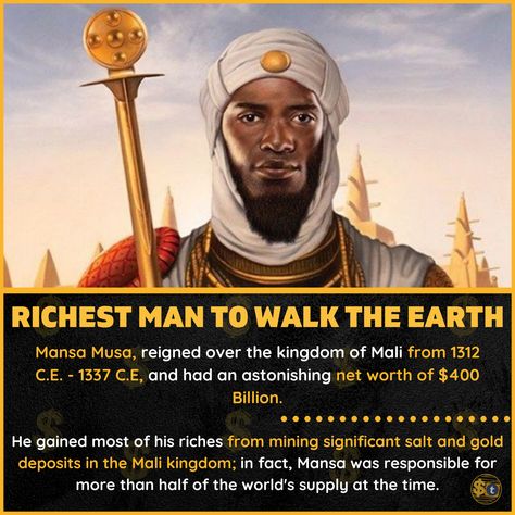 Check us out on Insta. #entrepreneurship #entrepreneur #grind #youngentrepreneur #youngmillionaire #business #success #motivation #inspiration #hustle Mansa Musa, Net Worth, A Man, History, Instagram, Black