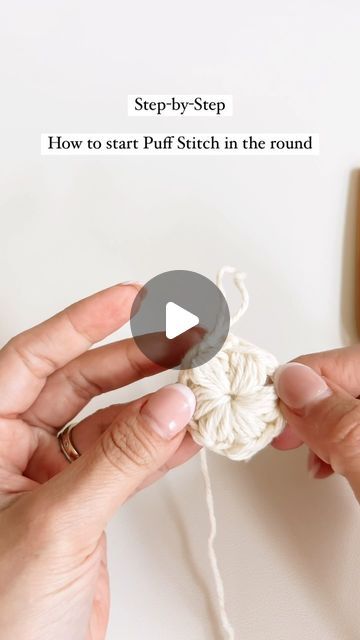 Veronica | Crochet Patterns & Tutorials on Instagram: "New to the puff stitch? No problem! I’ll show you how to start it in the round. It’s easier than it looks and super fun once you get the hang of it.  Try it out and tag me in your creations! 📸  Veronica 🤎  #crochetwithvero #crochetpatterns #crochetaddict #crochetersofinstagram #crocheted #crochetlife #yarn #yarnlove#crochetaddict #crochetlove #instacrochet #crochetlove #crochetinspiration #crocheting #etsy #etsyshop #trucocrochet" Crochet Puff Stitch Tutorial, Crochet Puff Stitch, Puff Stitch Crochet, Puff Stitch, Adult Crafts, Crochet Round, No Problem, Crochet For Beginners, Try It