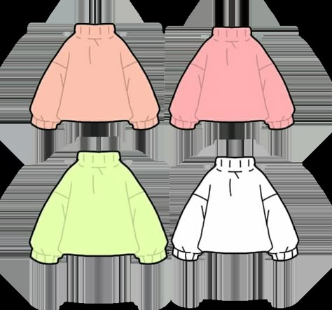 Chibi Outfit Ideas, Chibi Clothes Reference, Sweater Drawing, Chibi Clothes, Episode Interactive Backgrounds, Simple Style Outfits, Fashion Drawing Sketches, Clothing Sketches, Animal Doodles