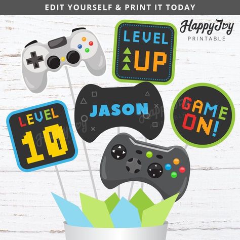 Gamer Cake, Xbox Party, Video Game Cakes, Video Games Birthday Party, Gamer Birthday, Video Game Party, Video Games Birthday, Birthday Party Centerpieces, Decoration Cake