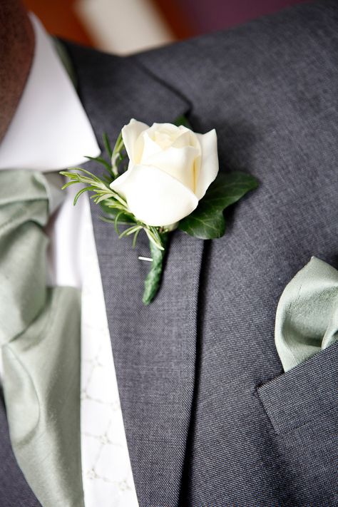 Black Tux With Sage Green Tie, Black Suit Sage Tie, Black Suit With Sage Green Tie, Black Suit Sage Green Tie, Grey Tuxedo Wedding, Dark Grey Tuxedo, Light Green Bridesmaid Dresses, Green Tux, Groom Attire Black