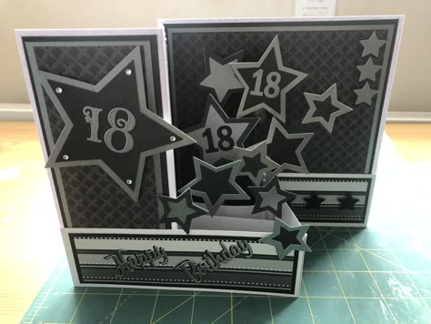 Male 18th Birthday Cards, Men's Birthday, Z Cards, Tarjetas Pop Up, Mens Cards, Men's Cards, 18th Birthday Cards, 21st Birthday Cards, Homemade Birthday Cards