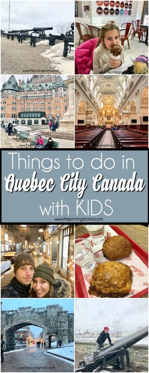 Things to do in Quebec City with Kids. Quebec City With Kids Summer, Quebec City With Kids, Quebec Christmas, Canada With Kids, Quebec City Christmas, Traveling Canada, Things To Do In Quebec, Quebec City Winter, The Pinning Mama