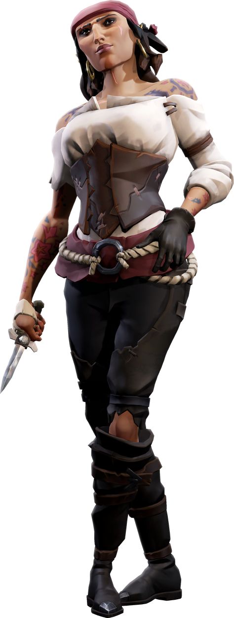 Larinna | The Sea of Thieves Wiki Sea Of Thieves Outfit, Thief Character, Pirate Face, Pirate Outfit, Sea Of Thieves, Pirate Theme, Work Looks, Rats, The Black