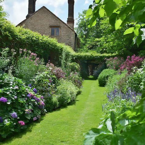 I love the look of an English cottage garden. The mix of garden flowers and roses creates such a lovely look that smells great too! English Gardens Landscape, English Cottage Garden Ideas, Cottage Garden Ideas, English Rose Garden, English Gardens, English Cottage Garden, Beautiful Cottages, Moon Garden, Low Maintenance Garden