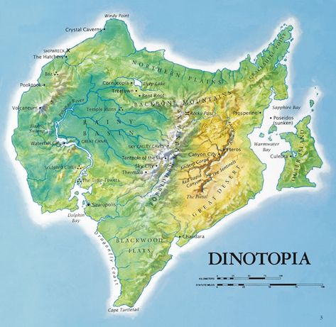 Dinotopia Map - Welcome to Dover Publications  http://store.doverpublications.com/1606600222.html Imaginary Places, James Gurney, Canyon City, Tree Town, Imaginary Maps, Fantasy World Map, Illustration Board, Geography Map, Fantasy Maps