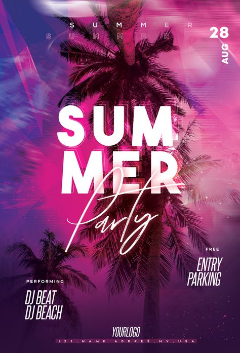 Futuristic Club, Summer Vibes Party, Summer Yacht, Futuristic Party, Day Party Flyer, Dj Electro, Party Design Poster, Ecstatic Dance, Senior Posters