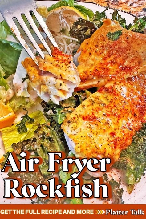 Air fryer rockfish transformed into a crispy, golden dream with a creamy, flavor-packed mayo glaze? Yes, please! This quick and easy air fryer fish recipe takes weeknight fish to a whole new level, leaving you wondering what took you so long to join the air fryer revolution. But don’t worry, even air fryer newbies can master this healthy seafood recipe! | air fryer fish recipes | how to make rockfish | rockfish dinner ideas | rockfish air fryer recipes | air fried rockfish | rockfish meals Air Fryer Rock Fish, Air Fryer Red Fish Recipes, Rock Fish Recipe Healthy, Air Fryer Rockfish Recipes, How To Cook Rockfish Fillet, Grilled Rockfish Recipes, Rock Fish Recipe Air Fryer, Baked Rockfish Recipes, Rockfish Tacos