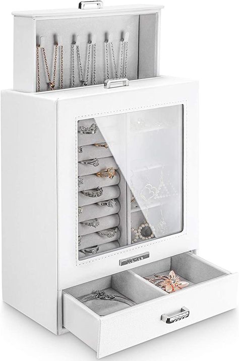 Amazon.com: Homde Jewelry Organizer Girls Women Jewelry Box for Necklaces Rings Earrings Gift Jewelry Storage Case Porcelain Pattern Series (White) : Clothing, Shoes & Jewelry Girls Jewelry Organization, Porcelain Pattern, Jewelry Box Design, Jewelry Display Box, Musical Jewelry Box, Jewelry Organizer Storage, Musical Jewelry, White Jewelry Box, Jewelry Organizer Box