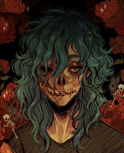 Sally Face Art, Sallyface Fanart, Put On A Happy Face, X Male Reader, Sally Face, Happy Face, Face Art, Put On, Hair