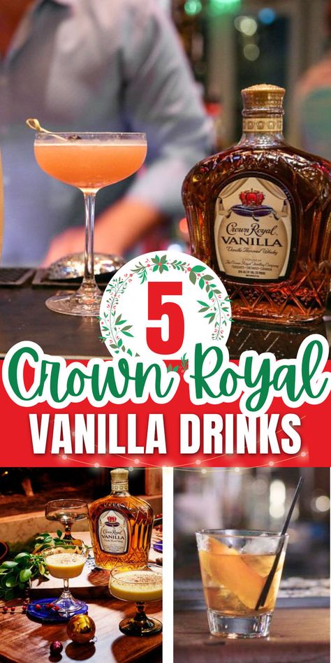 crown royal vanilla Crown Royal Vanilla Recipes, Vanilla Drink Recipes, Crown Royal Vanilla, Crown Vanilla, Crown Royal Recipes, Crown Drink, Vanilla Cocktail, Vanilla Drinks, Crown Royal Drinks