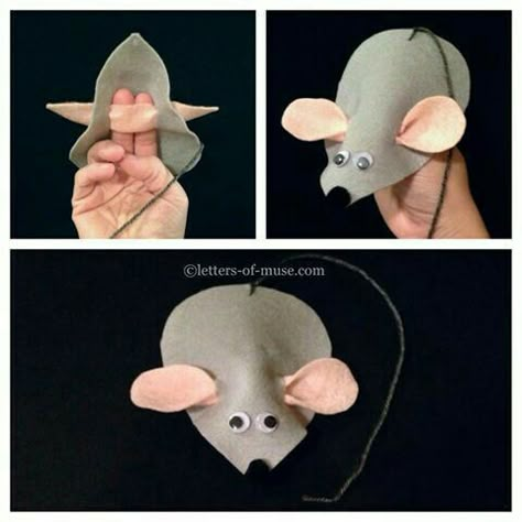 Mouse Puppet, Preschool Craft, Mouse Crafts, Puppet Crafts, Animal Crafts For Kids, Camping Crafts, Finger Puppets, Childrens Crafts, Hand Puppets