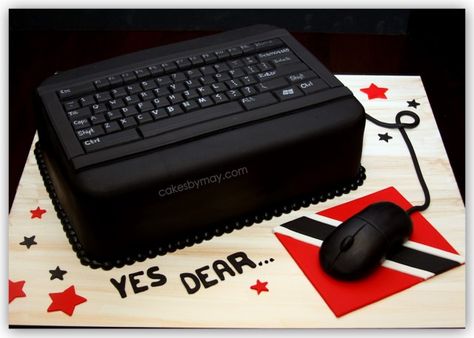 Computer Keyboard Cake Keyboard Birthday Cake, Keyboard Cake, Scientist Cake, Computer Cake, Best Birthday Surprises, Computer Theme, Cake Design For Men, Anna Cake, Rose Gold Wedding Decor