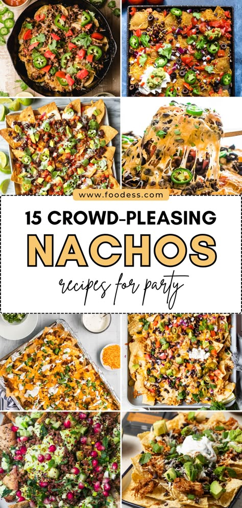 Different Nacho Ideas, Potluck Nachos, Different Kinds Of Nachos, Nacho Ideas Recipes, Unique Nachos Recipes, Soft Nachos, Different Types Of Nachos, Nacho Side Dishes, Nacho Variations