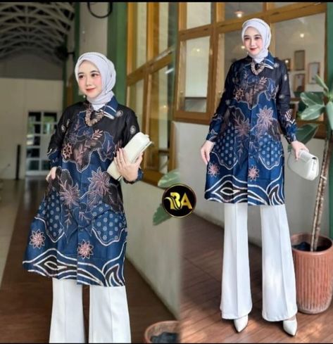 Tunik Batik Wanita Modern Batik Tunik Batik Wanita Jumbo Tenun Lurik, Model Batik, Modern Batik, Shanghai, Cotton Material, Batik, Shirt Blouses, Top Shirt, Ootd